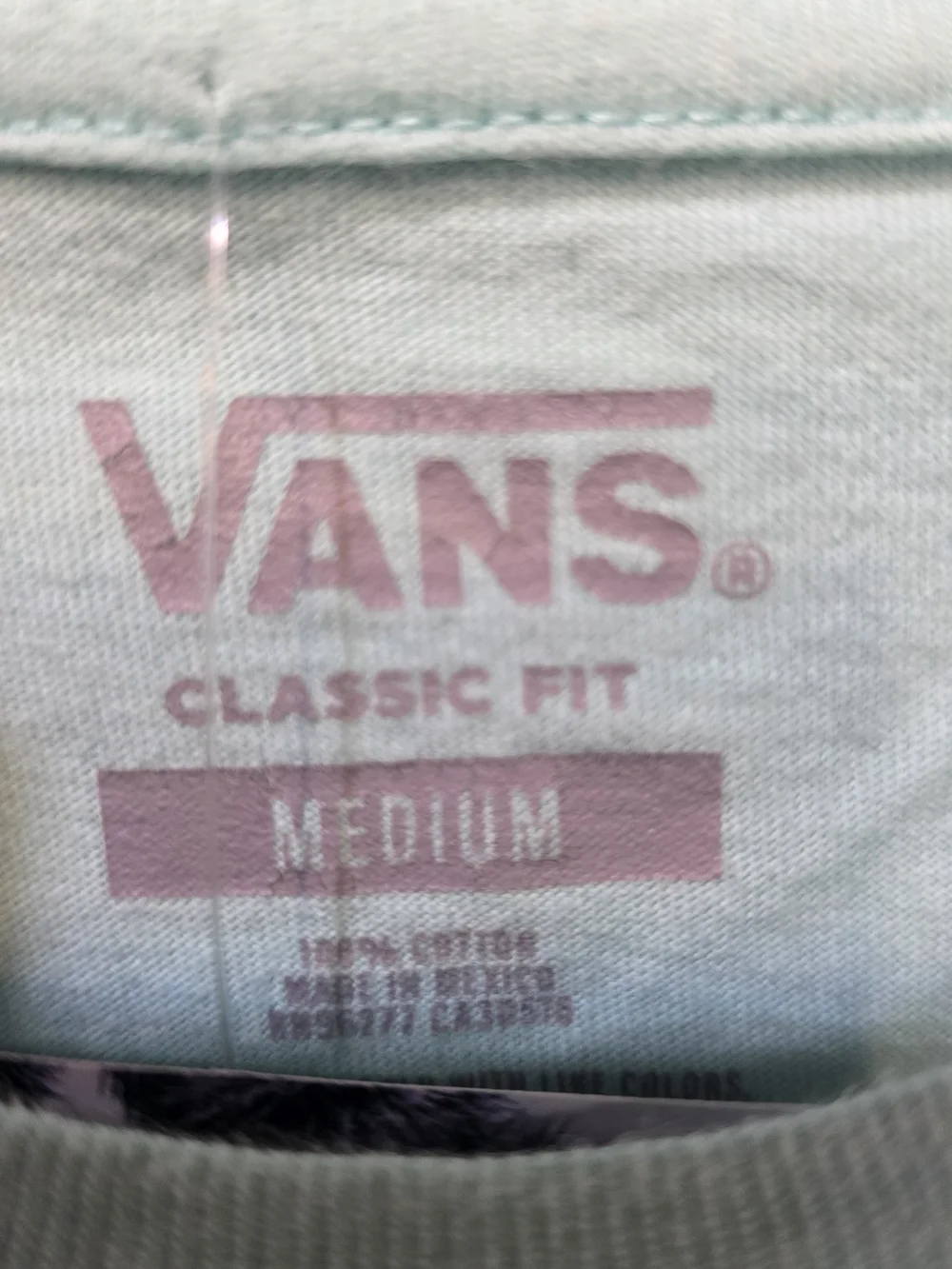 Vans Mint Green Short Sleeve Tee with Chest Logo
